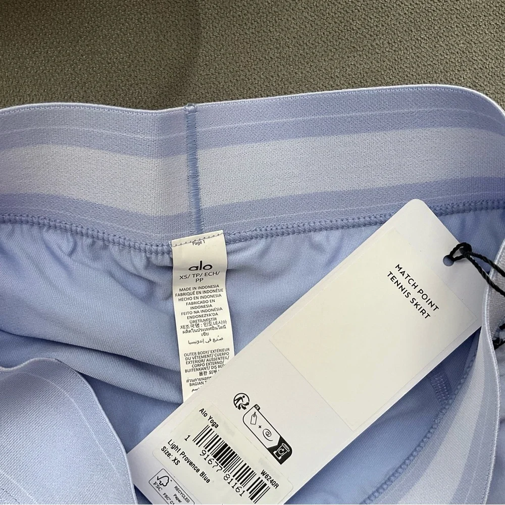 Alo Yoga Match Point Tennis Skirt Light Provence Blue XS